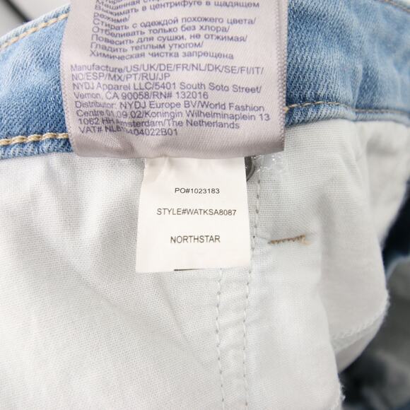 NYDJ Jeans Blue Light Wash Sheri Slim Ankle Cuff High Waist Tummy Control 24W - Picture 14 of 16